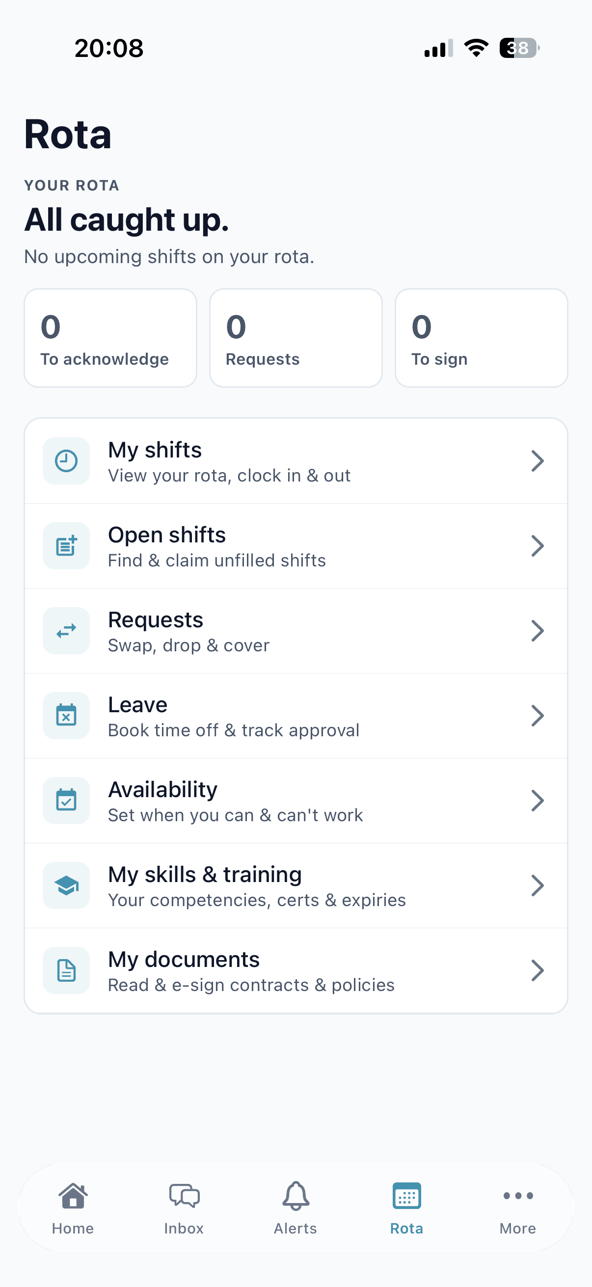Carerealm staff-rota on iPhone