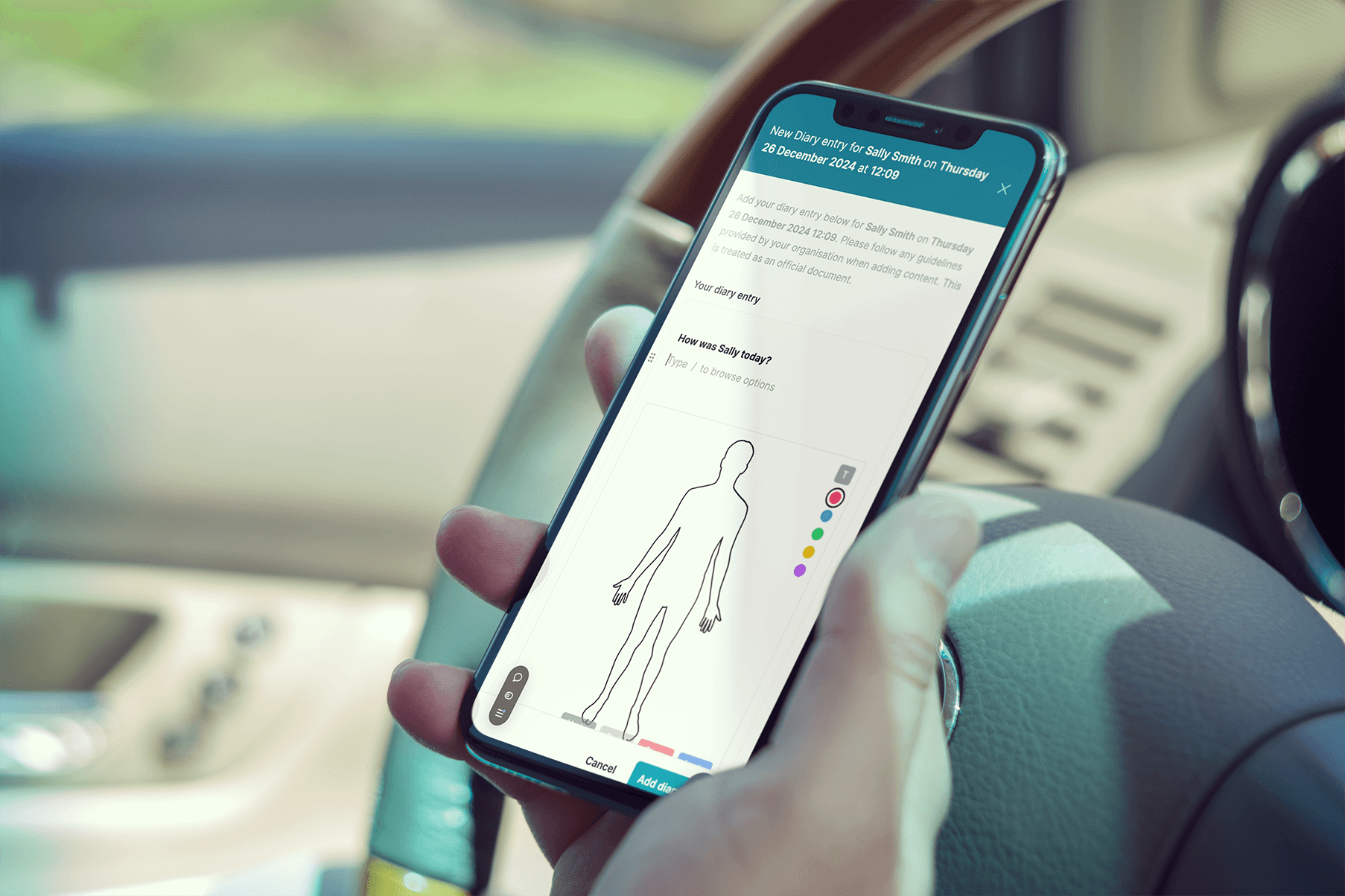 Using Carerealm on an iPhone